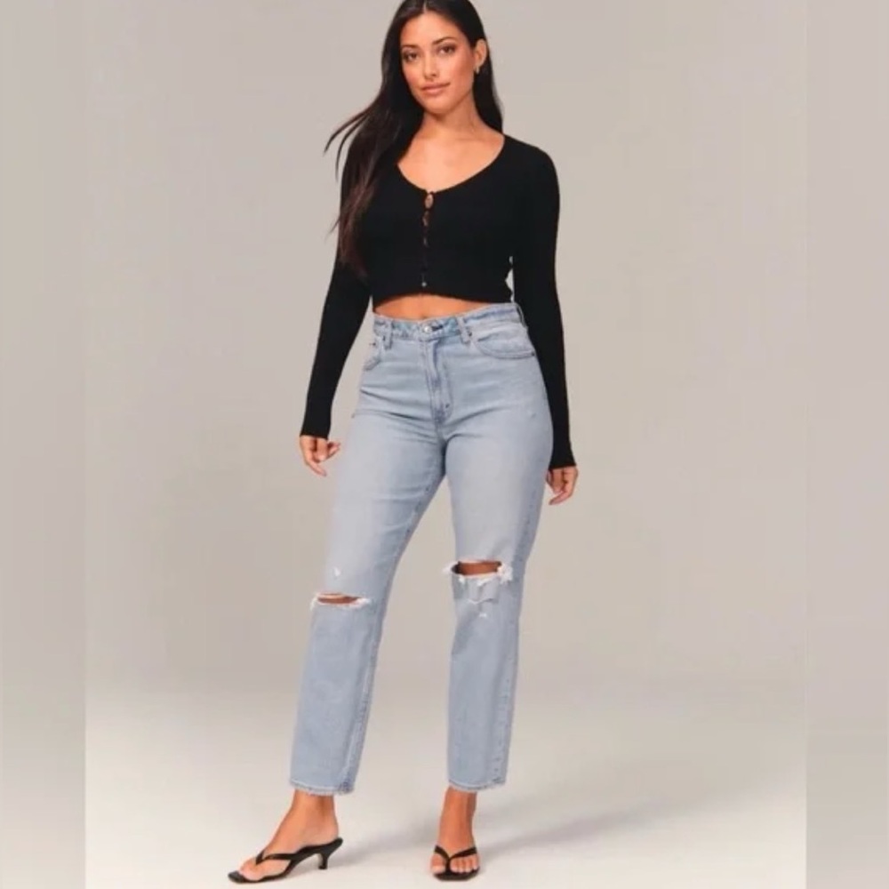 Abercrombie & Fitch Curve Love Mom High Rise 27 regular